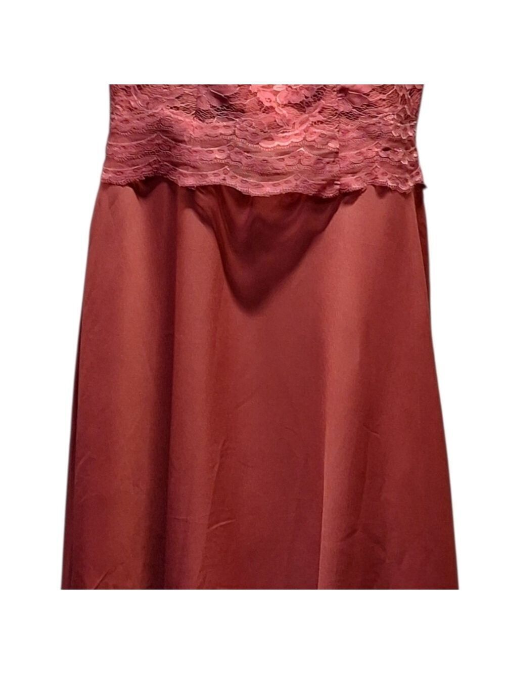 Dark Pink Sleeveless Asymmetrical Back Bridesmaid Dress 10 - Picture 9 of 9